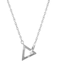 Geometric Triangle Link Paradise Silver Necklace Pendant