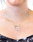 Perched Parrot Link Paradise Silver Necklace Pendant