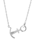 Tourists Anchor Link Paradise Silver Necklace Pendant
