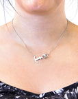 Tourists Anchor Link Paradise Silver Necklace Pendant