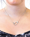 Tropical Pineapple Link Paradise Silver Necklace Pendant