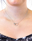 Twirled Rope Link Paradise Silver Necklace Pendant