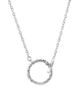 Twirled Rope Link Paradise Silver Necklace Pendant