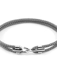 Classic Grey Canterbury Silver and Rope Bracelet