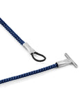 Navy Blue Cambridge Silver and Rope Bracelet