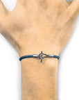 Ocean Blue Cambridge Silver and Rope Bracelet