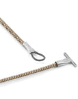 Sand Brown Cambridge Silver and Rope Bracelet
