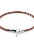 Copper Pink Cambridge Silver and Rope Bracelet