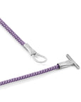 Lilac Purple Cambridge Silver and Rope Bracelet