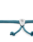 Ocean Blue Pembroke Silver and Rope Bracelet