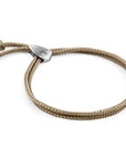 Sand Brown Pembroke Silver and Rope Bracelet