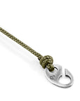 Khaki Green Windsor Silver and Rope Bracelet