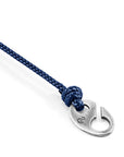 Navy Blue Windsor Silver and Rope Bracelet