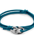 Ocean Blue Windsor Silver and Rope Bracelet
