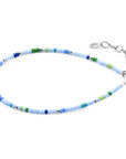 Blue - Green Ellie Silver and Miyoko Glass Bracelet