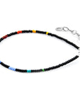 Black - Multicoloured Layla Silver and Miyoko Glass Bracelet