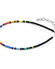Multicoloured - Black Paulina Silver and Miyoko Glass Bracelet