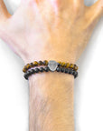 Brown Tigers Eye Iguazu Silver and Stone Bracelet