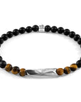 Brown Tigers Eye Orinoco Silver and Stone Bracelet