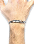 Mizzen Double Sail Silver Chain Bracelet