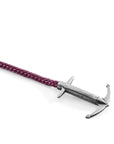 Aubergine Purple Admiral Anchor Silver and Rope Bracelet