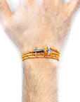 Orange Admiral Anchor Silver and Rope Bracelet (No. 1-75 Only)