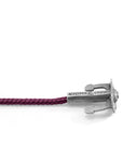 Aubergine Purple Union Anchor Silver and Rope Bracelet
