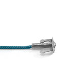 Ocean Blue Union Anchor Silver and Rope Bracelet