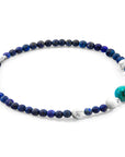 Blue Sodalite, White Howlite and Blue Turquoise Frederick Silver and Stone SKINNY Bracelet