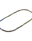 Brown Tigers Eye, Blue Sodalite and Green Jade Isaac Silver and Stone SKINNY Necklace x Wrap Bracelet