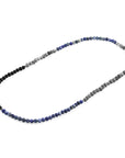 Blue Sodalite, Black Onyx and Grey Jasper Isaac Silver and Stone SKINNY Necklace x Wrap Bracelet