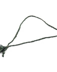Green Jade Marcus Silver, Stone and Braided Cotton Voile SKINNY Necklace x Wrap Bracelet
