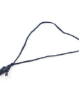 Blue Sodalite Marcus Silver, Stone and Braided Cotton Voile SKINNY Necklace x Wrap Bracelet