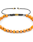 Orange Aventurine Ralph 9ct Yellow Gold and Stone SKINNY Macrame Bracelet