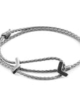 Classic Grey William Silver and Rope SKINNY Bracelet