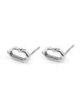 Thea Circle Twist Silver Earring Studs