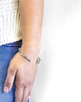 Faris Square Midi Wayfarer Silver Bangle