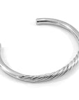 Haden Half Rope Wayfarer Silver Bangle