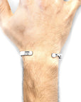 Russell Compass Cutout Wayfarer Silver Bangle