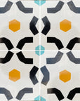 Luxury Moroccan style FAIZA ceramic wall tile, handcrafted black and white decorative pattern, premium UK-made glazed tiles by Maria Starling Design at brixbailey.com