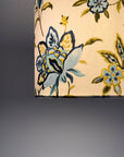 Ornella blue flowers cotton drum lampshade/ ceiling shade, with a white lining