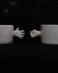 Gesture Ceramic Cups– Handmade Porcelain Coffee Cup (Rock-Paper- Scissors set)