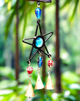Celestial Sun and Moon Chime with Beads-2