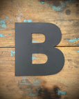 12" and 5" Black Fat Font Metal Letters.
