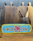 Blue Wooden Painted Brick Mould / Decorative Herb Planter / Storage Box Tray A