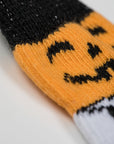 Premium non-slip dog socks, paw protectors for clean dry paws, pack of 3 with pumpkin sneakers heart designs, cotton blend pet footwear by Body and I at brixbailey.com