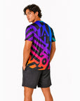 Aixo Rainbow Chaos Mens T-Shirt - Black
