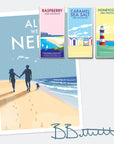 All We Need A4 Print Beach Walk Art