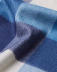 Natural Baby Alpaca Wool Check Midi Scarf for Women