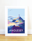 Anglesey Vintage Seaside Travel Poster
